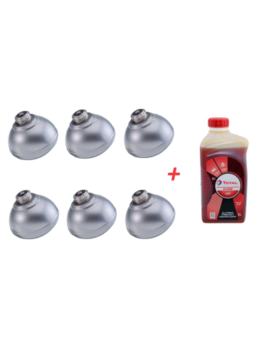LOT 6 sphères neuves + 5 Litres LDS pour Citroen C5 Hydractive 3+ IFHS