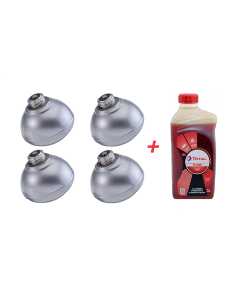 LOT 4 sphères neuves + 5L LDS pour Citroen C5 Hydractive 3 IFHS